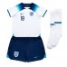 Camiseta Inglaterra Mason Mount #19 Primera Equipación para niños Mundial 2022 manga corta (+ pantalones cortos)
